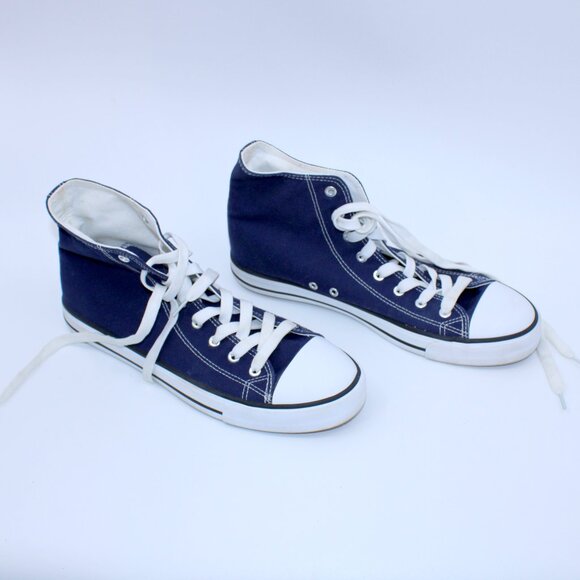 ZGR SNEAKERS ZY-K21023M Blue/White High Top Canvas Running Shoes - Picture 4 of 7